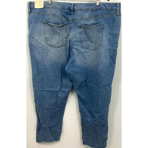 Universal Thread Denim Jeans 24 24W Blue Straight Distressed Stretch Women New - Picture 3 of 8